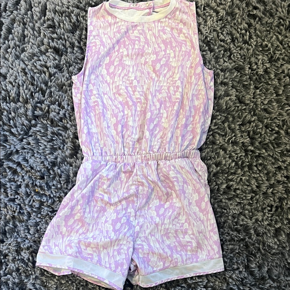 Kids Zella Sleeveless Purple Performance  Romper (10/12)